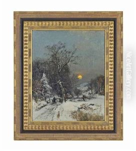 A Walk In The Snow By Moonlight