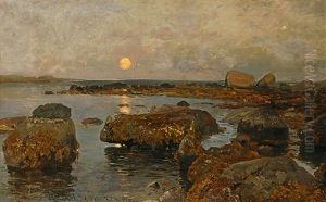 Sonnenuntergang An Der Norwegischen Kuste