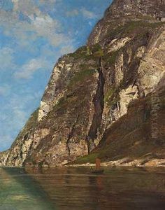 Norsk Fjordlandskab by Adolf Gustav Schweitzer