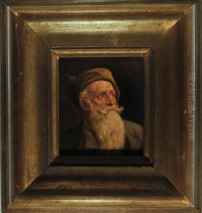 Portrait Eines Bartigen Mannes In Tracht by Reinhold Schweitzer