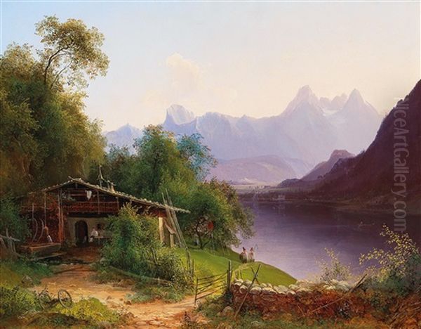 View Over Lake Zell To The Steinernes Meer With Prielau Castle In The Background - view 1