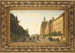 Blick Auf Die Cavalierstrase In Dessau Mit Herzoglichem Palais Und Hoftheater Blick Auf Die Cavalierstrase In Dessau Mit Herzoglichem Palais Und Hoftheater