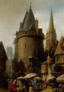 Markttag In Caen In Der Normandie