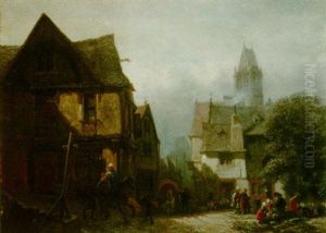 A Market Place by Albert Schwendy