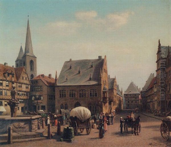Auf Dem Marktplatz Zu Halberstadt - view 1