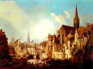 Die Altstadt Von Caen In Der Normandie, Mit Blick Auf Den Chor Von St. Pierre