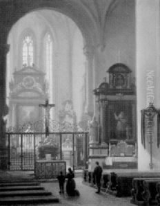 Kircheninterieur by Albert Schwendy