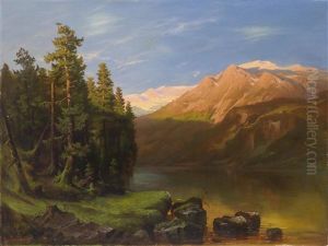 Grose Landschaft Im Abendrot