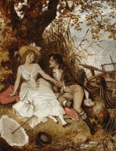 Rast Am Seeufer by Karl Schweninger the Younger