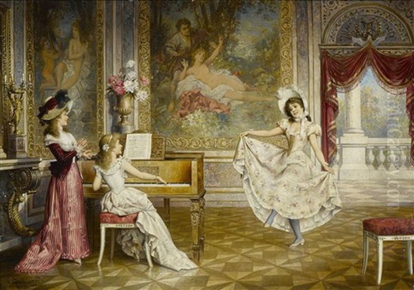 The Dancing Lesson by Karl Schweninger the Younger