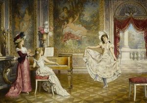 The Dancing Lesson by Karl Schweninger the Younger