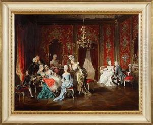 Gesellschaftsklatsch Im Rokokosaal by Karl Schweninger the Younger