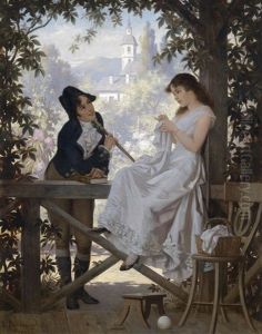 Das Stelldichein by Karl Schweninger the Younger