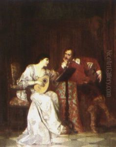 Die Musikstunde by Karl Schweninger the Younger