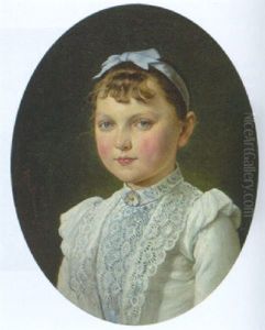 Kleines Madchen Mit Blauer Haarschleife