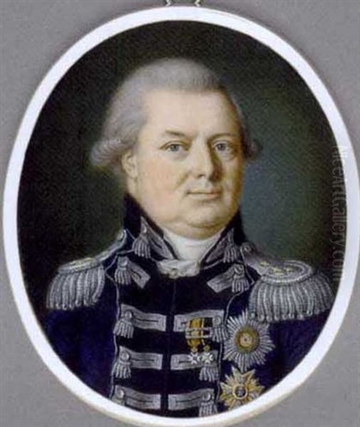Frederick I, King Of Wurttemberg, In Blue Coat With Black Facings With Silver Loops With Tassels, Silver Epaulettes, Frilled Cravat, Wearing The Breast Stars Of The Royal Wurttemberg Orders... - view 1