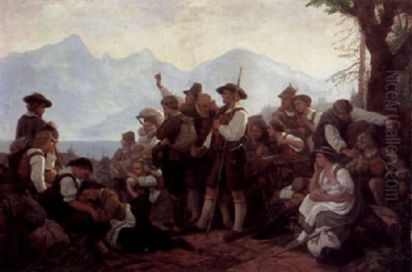 Der Verfolgten Salzburger Protestanten Letzter Blick In Die Heimat 1732 - view 1