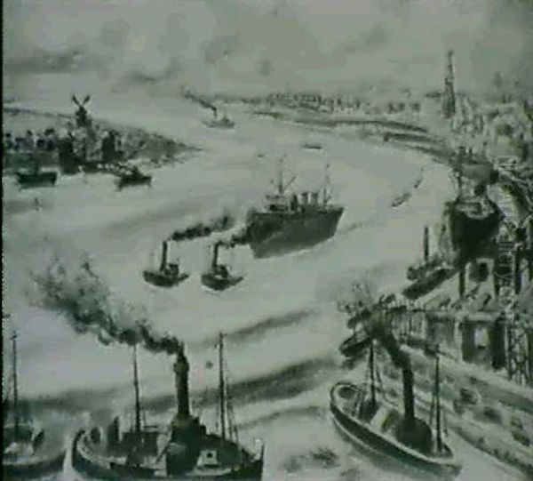 Antwerpen Von Der Flusseite - view 1