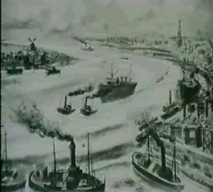 Antwerpen Von Der Flusseite by Karl Schwesig