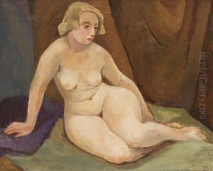 Sitting Nude by Martel Schwichtenberg