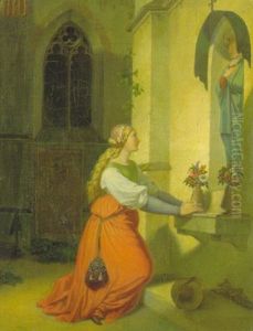 Madchen Bei Der Andacht