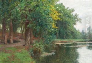 Am Weiher Im Wald by Friedrich Wilhelm Schwinge