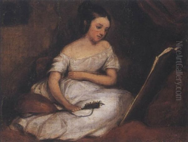 Jeune Fille A La Mandoline - view 1