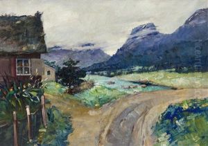 Ohne Titel (das Oldental Mit Haus Links 1)