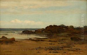Figures Along Rocky Shore by Creswick Boydell
