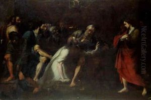 Christ Washing The Apostles' Feet by Agostino Scilla