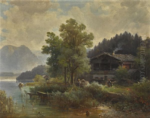 Mountain Landscape With A Lake - view 1