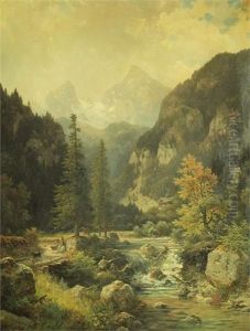 Partie Bei Berchtesgaden by Ludwig Sckell