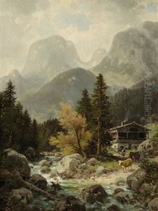Am Weg Zum Hintersee Mit Dem Muhlsturzhorn