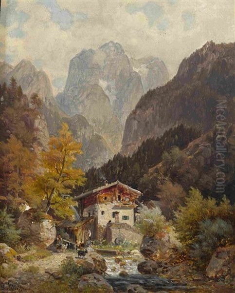 Muhle In Gebirgslandschaft - view 1