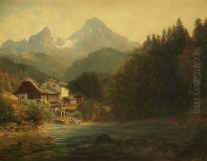 Muhle Bei Berchtesgaden M.d. Watzmann