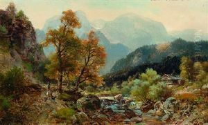 Landschaft Mit Gebirgsbach