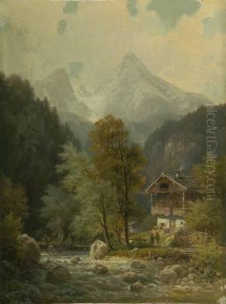 Partie Bei Berchtesgaden Mit Dem Watzmann - view 1