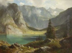 Am Obersee Bei Berchtesgaden by Ludwig Sckell