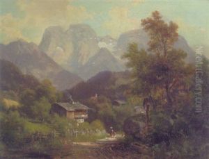 Landschaft Bei Berchtesgaden by Ludwig Sckell