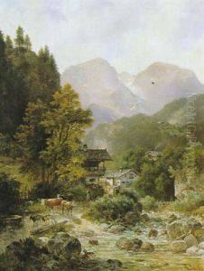 Gebirgsdorf Bei Berchtesgaden by Ludwig Sckell
