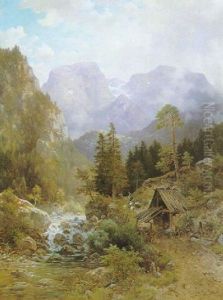 Partie Bei Berchtesgaden Mit Hohem Goll by Ludwig Sckell