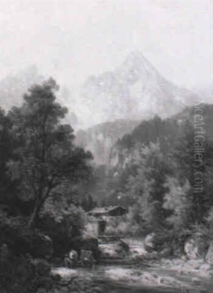 Herbstliche Alpenlandschaft Mit Sennhutte - view 1