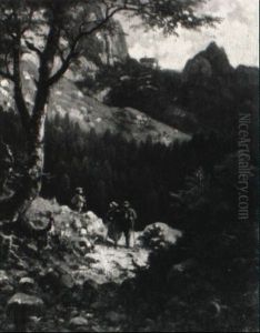 Wanderer Im Gebirge