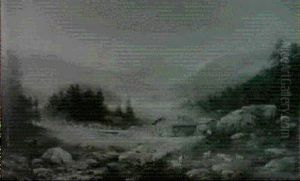 Gebirgsalm An Einem Hellen Sommertag by Ludwig Sckell