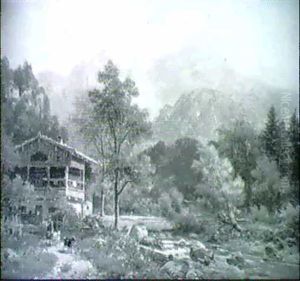 Partie Bei Berchtesgaden by Ludwig Sckell