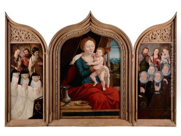 Spatgotischer Klappaltar (hausaltar) - view 1