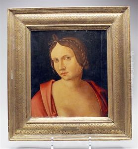 Renaissance-kabinett-bildnis Einer Frau Mit Nach Venezianischer Art Geflochtenem Haar by Jan Van Scorel