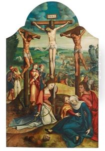 The Crucifixion Of Christ by Jan Van Scorel