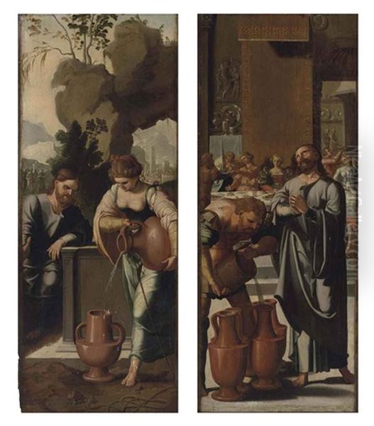 Christ And The Woman Of Samaria At The Well (+ The Marriage At Cana; 2 Works) - view 1