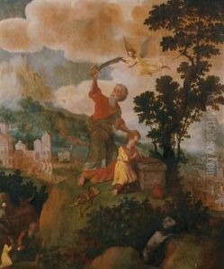 Die Opferung Isaaks (in Collab. W/workshop) by Jan Van Scorel